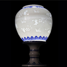 景德鎮(zhèn)青花玲瓏金魚皮燈